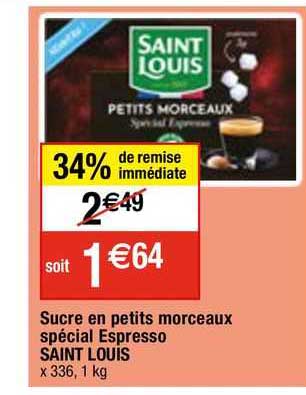 sucre en petits morceaux spécial espresso saint louis