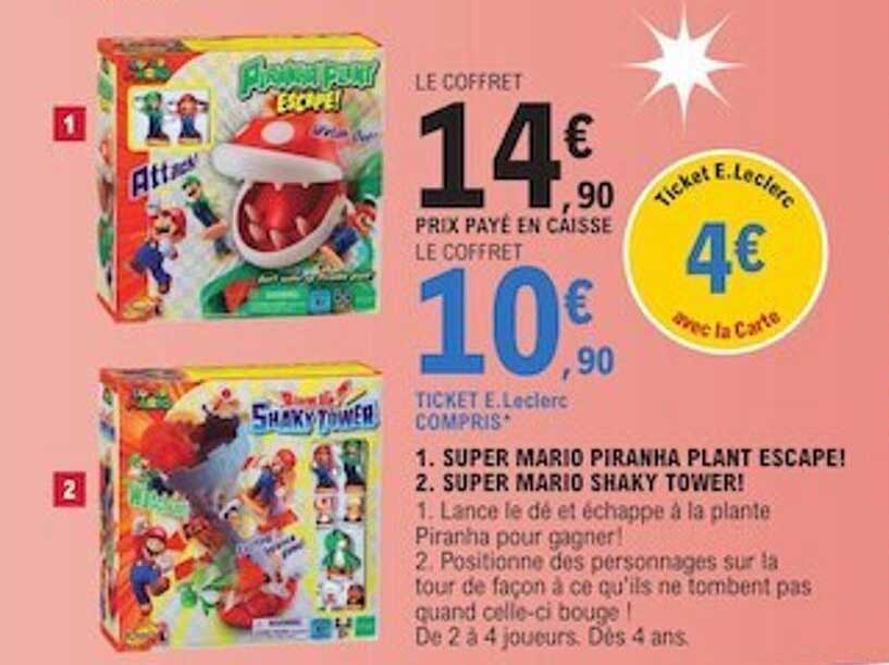 super mario piranha plant escape!, super mario shaky tower!