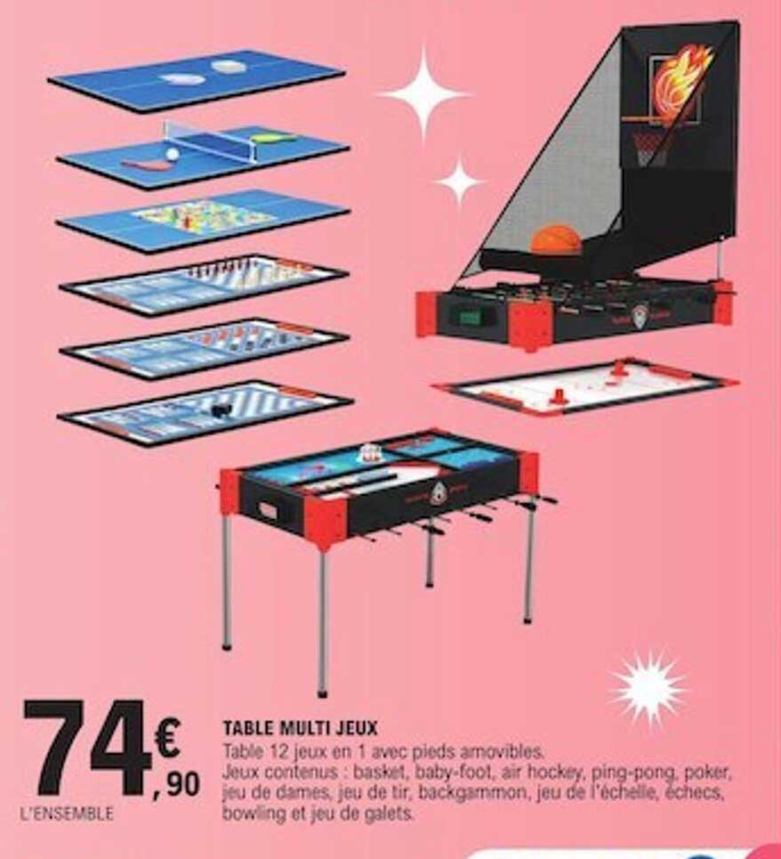 Table Multi Jeux