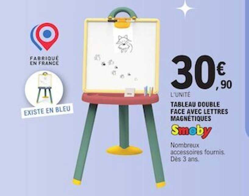tableau double face avec lettes magnétiques smoby