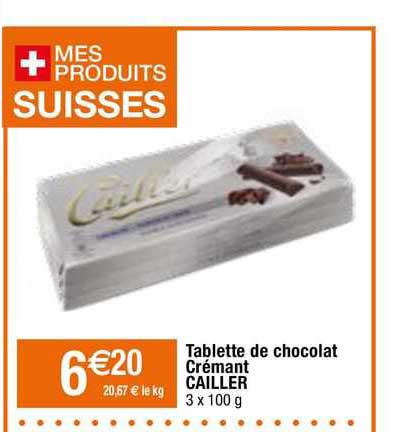 Tablette De Chocolat Crémant Cailler