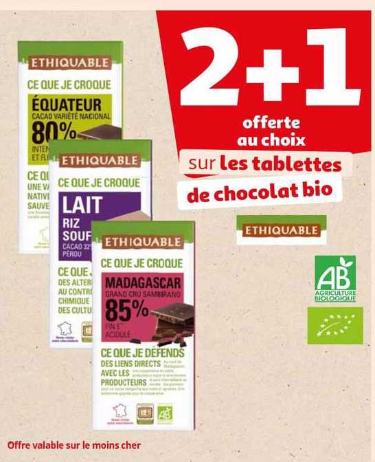Tablettes De Chocolat Bio éthiquable
