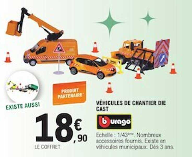 véhicules de chantier die cast burago
