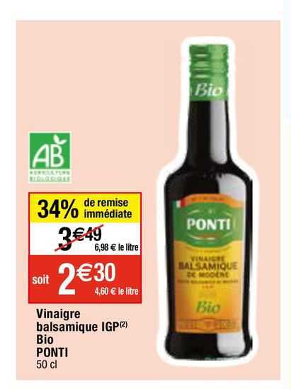 Vinaigre Balsamique Igp Bio Ponti