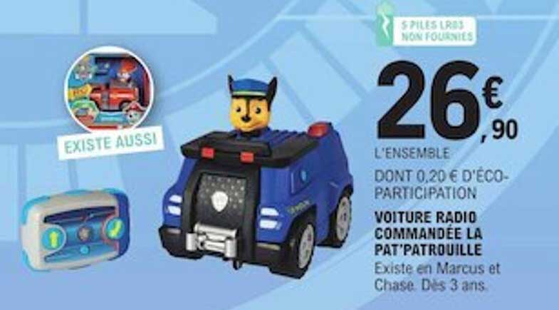 voiture radio commandée la pat'patrouille