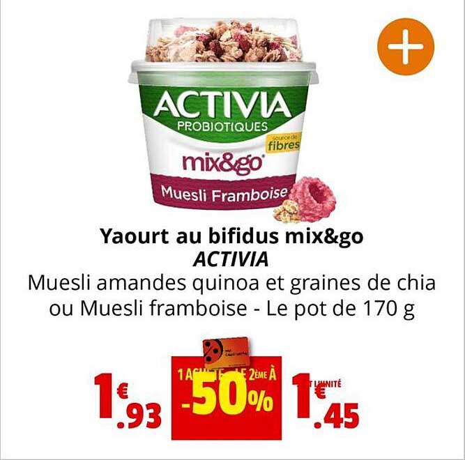 Yaourt Au Bifidus Mix&go Activia