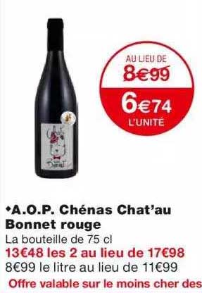 a.o.p. chénas chat'au bonnet rouge