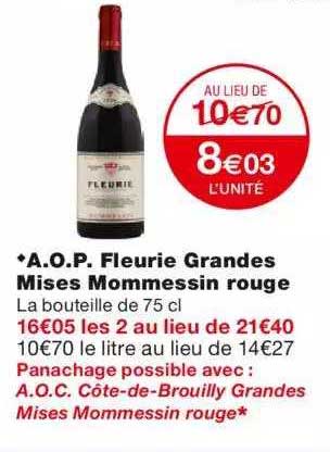 a.o.p. fleurie grandes mises mommesin rouge