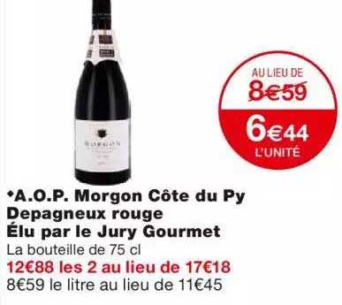 a.o.p. morgon côte du py depagneux rouge élu par le jury gourmet