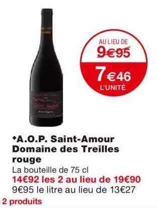 a.o.p. saint-amour domaine des treilles rouge