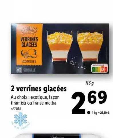 2 Verrines Glacées Les Surgelés
