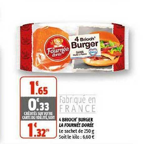 4 brioch' burger la fournée dorée