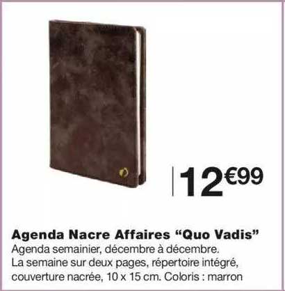 agenda nacre affaires "quo vadis"