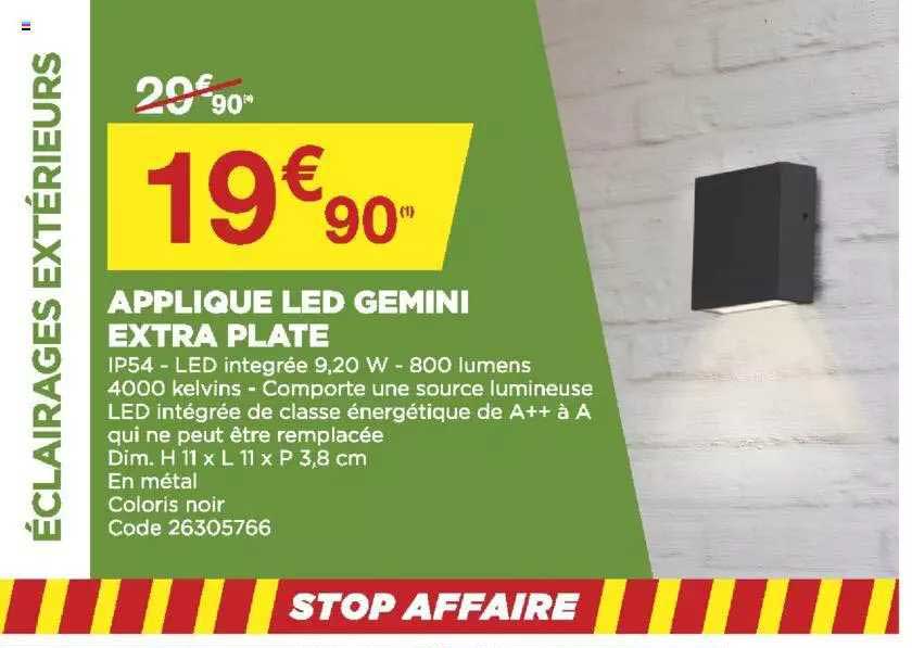 applique led gemini extra plate