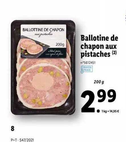 ballotine de chapon aux pistaches