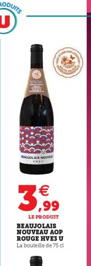 beaujolais nouveau aop rouge hve3 u