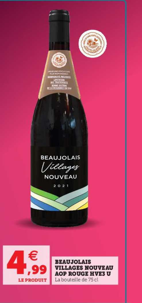 beaujolais villages nouveau aop rouge hve3 u