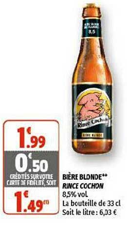 bière blonde rince cochon