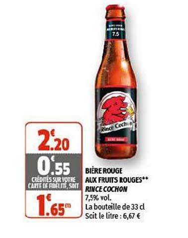 bière rouge aux fruits rouges rince cochon