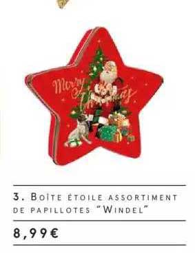 boite étoile assortiment de papillotes "windel"