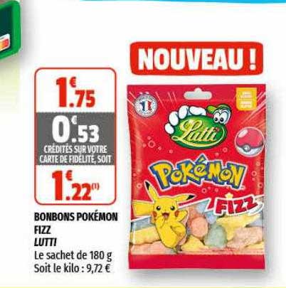 Bonbons Pokémon Fizz Lutti
