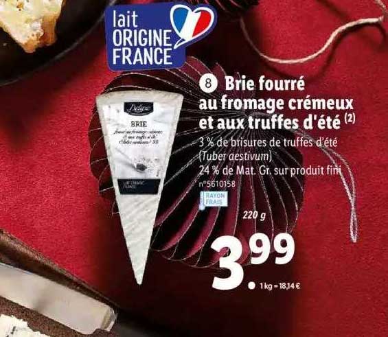 Brie Fourré Au Fromage Crémeux Et Aux Truffes D'été Deluxe
