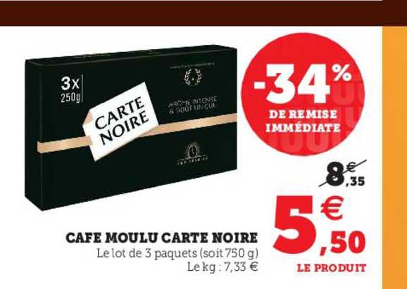 Café Moulu Carte Noire