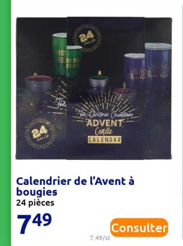 calendrier de l'avent à bougies