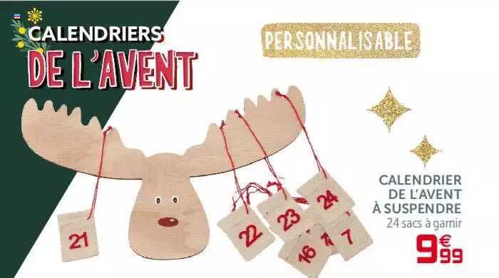 calendrier de l'avent à suspendre