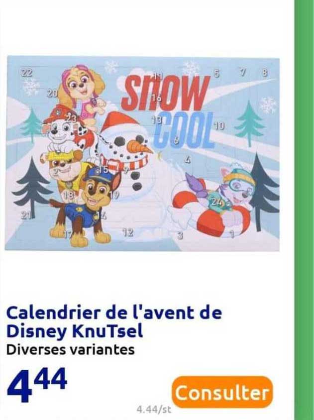 calendrier de l'avent de disney knuTsel