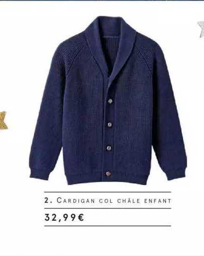 cardigan col châle enfant