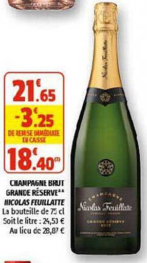champagne brut grande réserve nicolas feuillatte