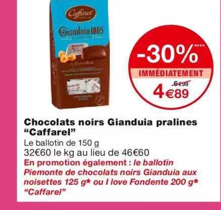 chocolats noir gianduia pralines "caffarel"