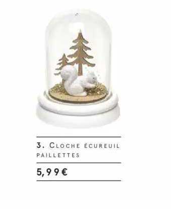 cloche écureuil paillettes