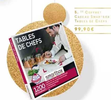coffret cadeau smartbox tables de chefs