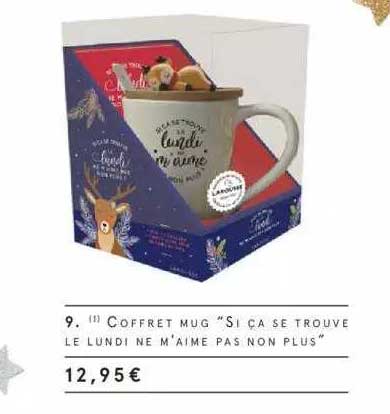 coffret mug "si ça se trouve le lundi ne m'aime pas non plus"