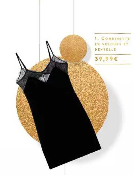 Combinette En Velours Et Dentelle