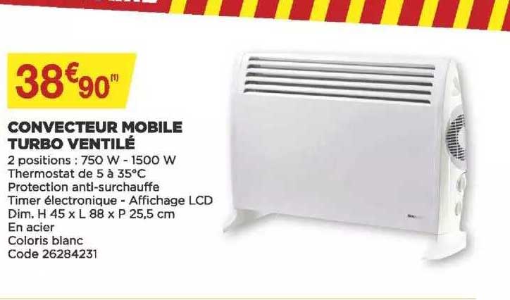 convecteur mobile turbo ventilé