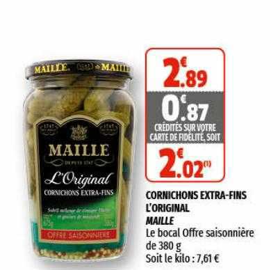cornichons extra-fins l'original maille
