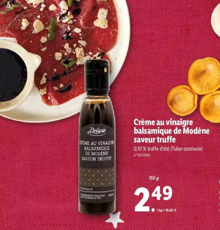 Crème Au Vinaigre Balsamique De Modène Saveur Truffe