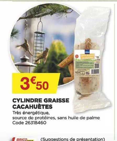 cylindre graisse cacahuètes