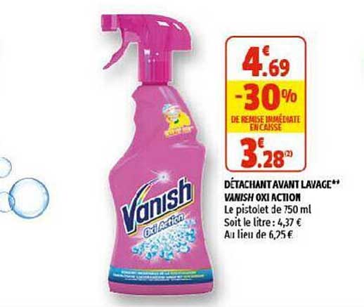 détachant avant lavage vanish oxi action