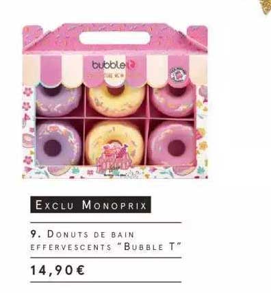 donuts de bain effervescents "bubble t"