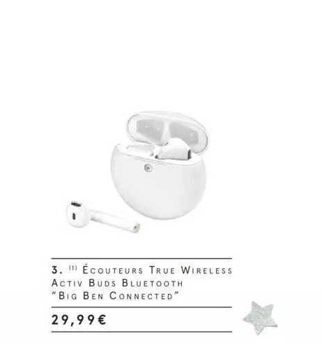 écouteurs true wireless activ buds bluetooth "big ben connected"