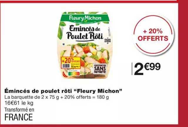 émincés De Poulet Rôti "fleury Michon"