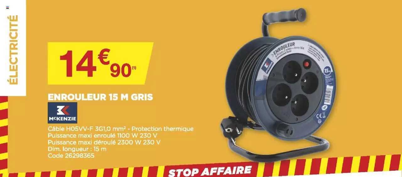 Enrouleur 15 M Gris McKenzie