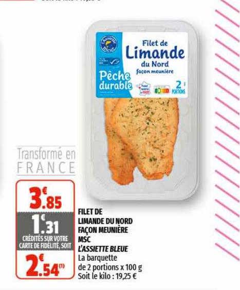 filet de limande du nord façon meunière msc l'assiette bleue