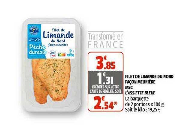 filet de limande du nord façon meunière msc l'assiette bleue