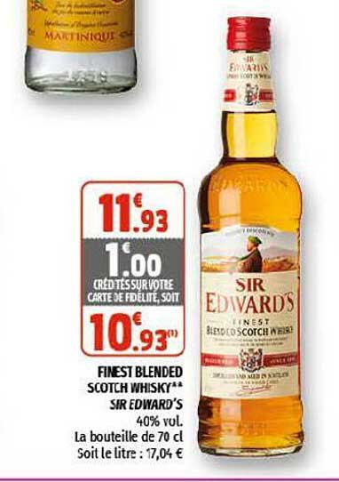finest blended scotch whisky sir edward's