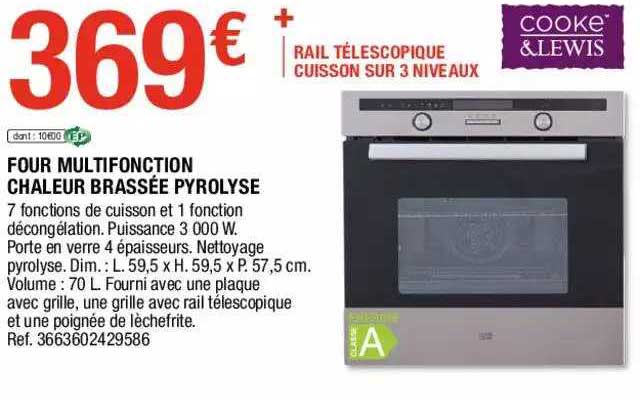 four multifonction chaleur brassée pyrolyse cooke & lewis